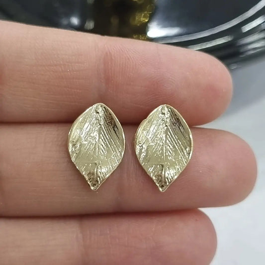 AROS HOJA 15MM ORO