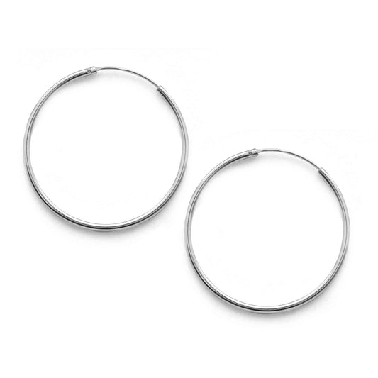 Aros de Plata 925 Argollas lisas 30 mm