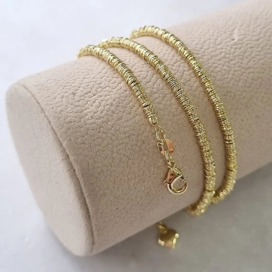 PULSERA/COLLAR MOSTACILLA ARGOLLA 45CM ORO