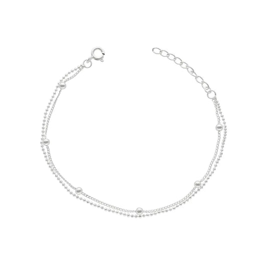 PULSERA DOBLE PELOTITAS GRUMET