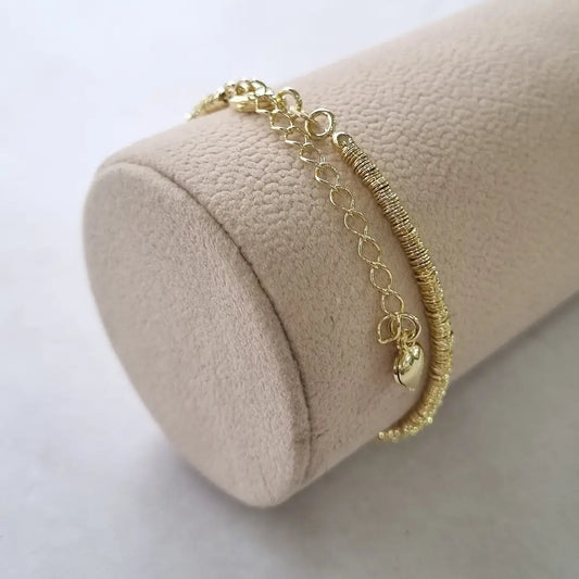 PULSERA MOSTACILLA ARGOLLA 17CM ORO