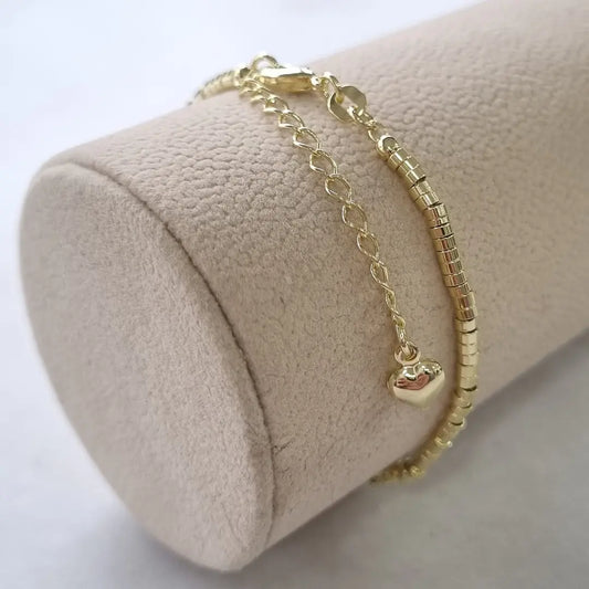PULSERA MOSTACILLA TUBO 17CM ORO