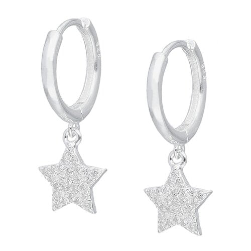 Argolla Huggie Estrella Circones 12 mm