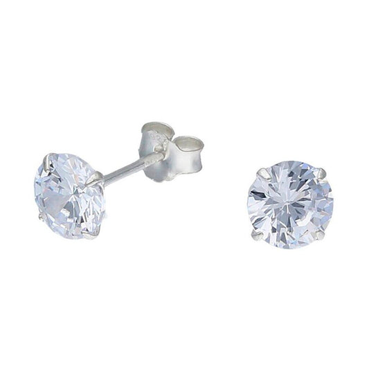 Aro Circón 6 mm Plata de 925