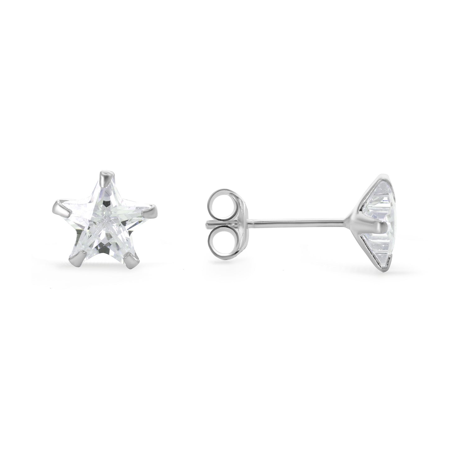 Aros pegados de estrellas de circón 7 mm