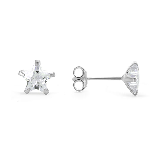 Aros pegados de estrellas de circón 7 mm