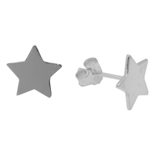 Aros de estrella Plata 925 9.5mm