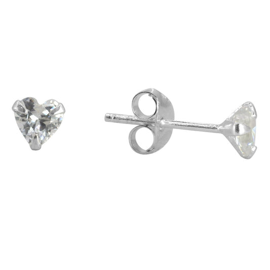 Aro Corazón Circón 6 mm Plata 925