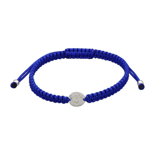 Pulsera Ajustable Hilo Azul Ángel de la Guarda